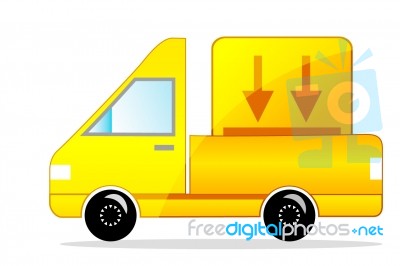 Cab Carrying Arrow Stock Image