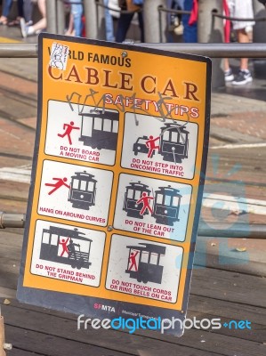 Cable Car Indication Stock Photo