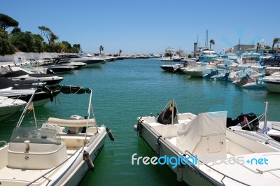 Cabo Pino, Andalucia/spain - July 2 : Boats In The Marina At Cab… Stock Photo
