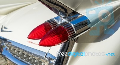 Cadillac Wedding Car In Market Square Bruge Stock Photo