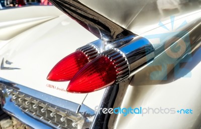 Cadillac Wedding Car  In Market Square Bruges West Flanders Belg… Stock Photo