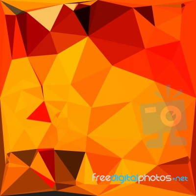 Cadmium Yellow Abstract Low Polygon Background Stock Image