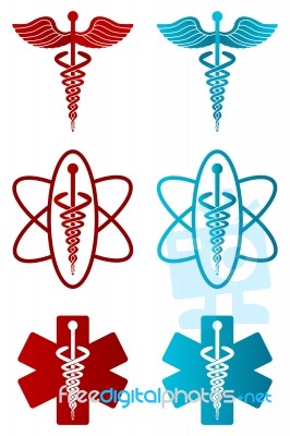 Caduceus Icons Stock Image