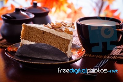 Cake And Coffee Stock Photo