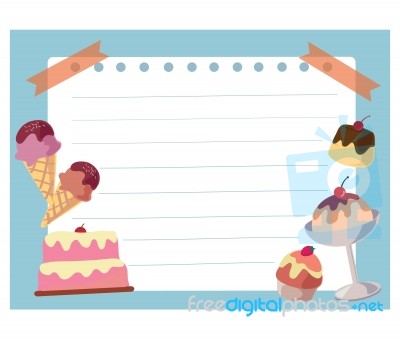 Cake And Ice Cream Frame Background Stock Image