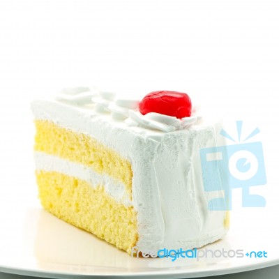 Cake Slice Isolated Stock Photo