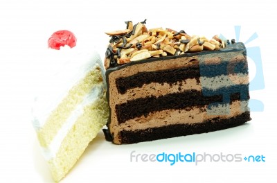 Cake Slice Isolated Stock Photo