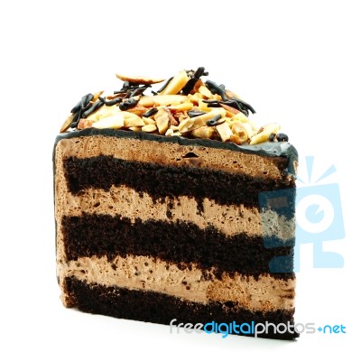 Cake Slice Isolated Stock Photo