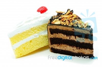 Cake Slice Isolated Stock Photo