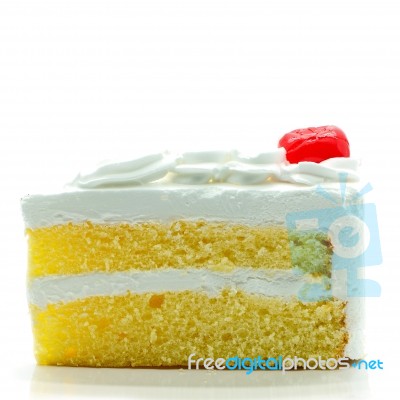 Cake Slice Isolated Stock Photo