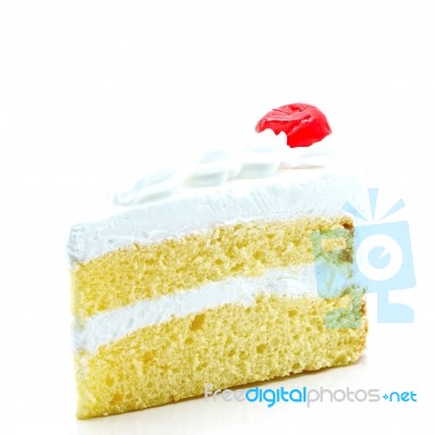 Cake Slice Isolated Stock Photo