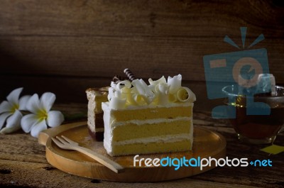 Cake White Chocolate Stock Photo