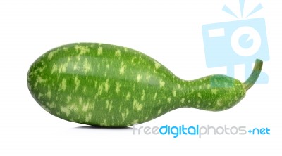 Calabash, Bottle Gourd On White Background Stock Photo