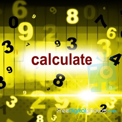 Calculate Counting Shows One Two Three And Calculation Stock Image