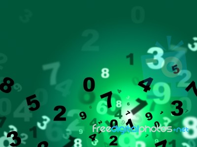 Calculate Green Represents High Tec And Count Stock Image