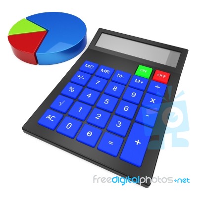 Calculate Statistics Means Charting Figures And Calculator Stock Image