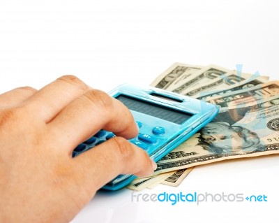 Calculating Cash Balance Stock Photo