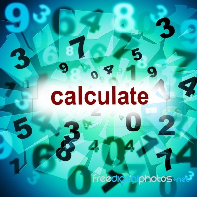 Calculation Mathematics Represents One Two Three And Maths Stock Image