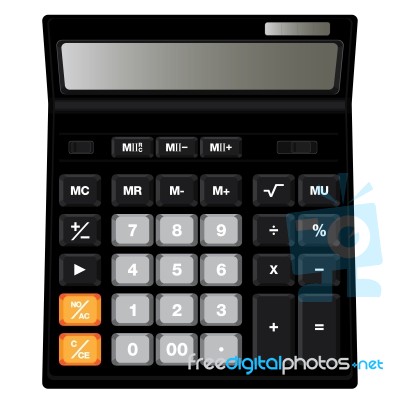 Calculator Design Isolated On White Background Stock Image