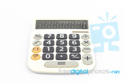 Calculator Isolated On White Background Stock Photo