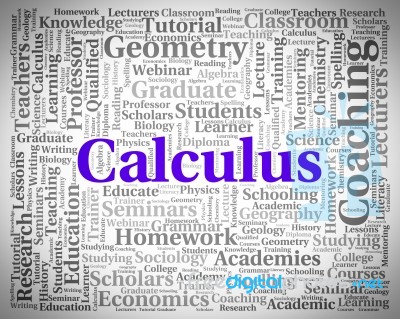 Calculus Word Indicates Algebra Figures And Words Stock Image