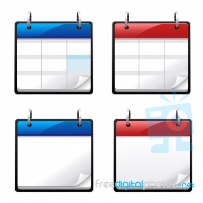 Calendar Icons Stock Image