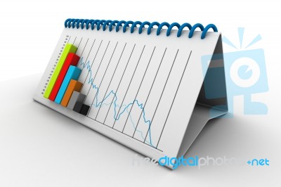 Calendar With Growing Chart Stock Image