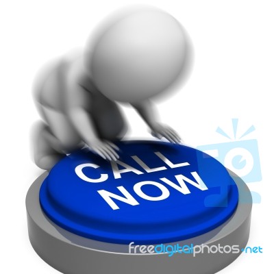 Call Now Pressed Shows Client Support  Phone Number Stock Image