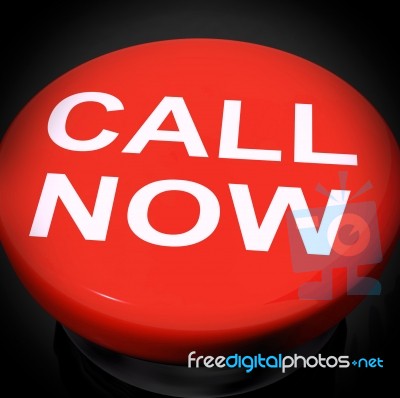 Call Now Switch Shows Talk Or Chat Stock Image