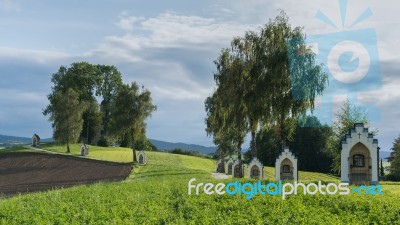 Calvary Church In St Georgen Im Attergau Stock Photo