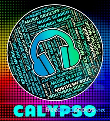 Calypso Music Indicates Sound Track And Caribbean Stock Image