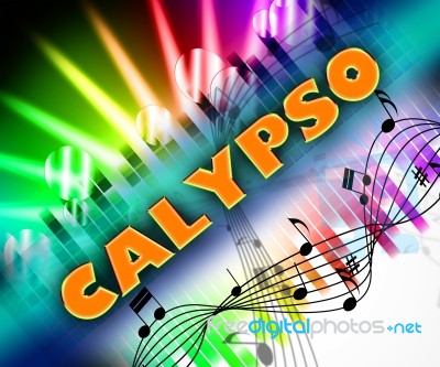 Calypso Music Means West Indian And Trinidadian Stock Image