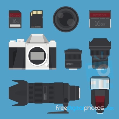 Camera Accessories Stock Image