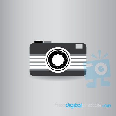 Camera Flat Icon   Illustration  Stock Image