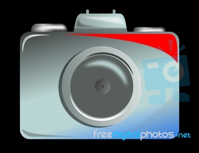 Camera Icon Retro Stock Image