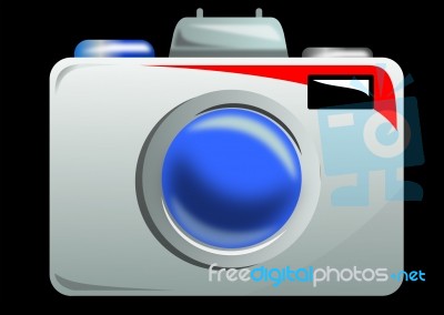 Camera Icon Retro Stock Image