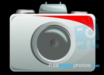 Camera Icon Retro Stock Image