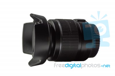 Camera Lenses Adsl On A White Background Stock Photo