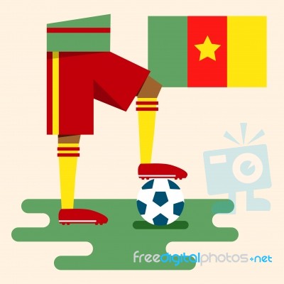 Cameroon National Soccer Kits Stock Image