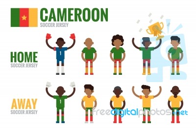 Cameroon Soccer Team Stock Image