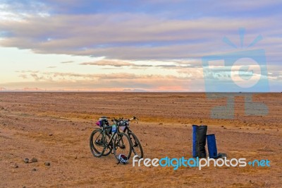 Camp In The Desert In Egypt Stock Photo