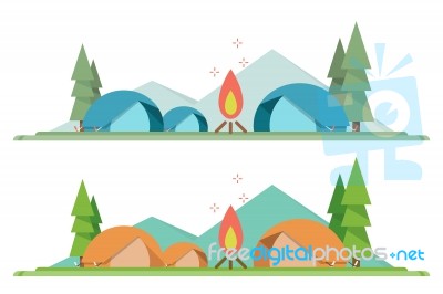 Campsite Background Stock Image