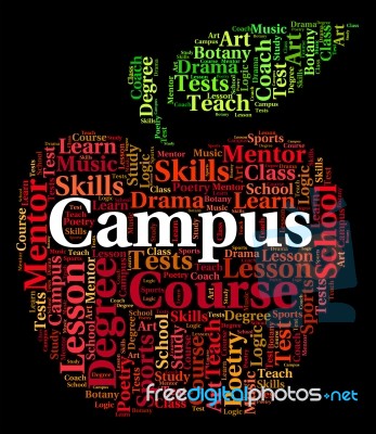 Campus Word Represents Academies Faculty And Institute Stock Image