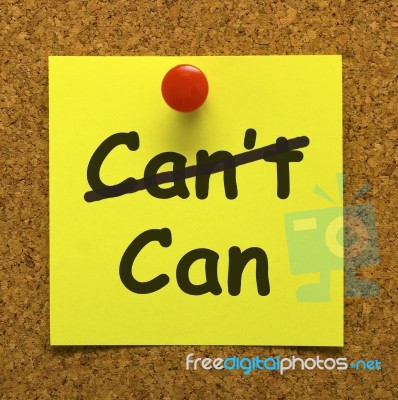 Can Word With Pushpin Stock Photo