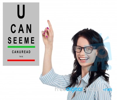 Can You Read This? Stock Photo