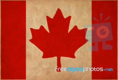 Canada Flag Drawing ,grunge And Retro Flag Series Stock Image