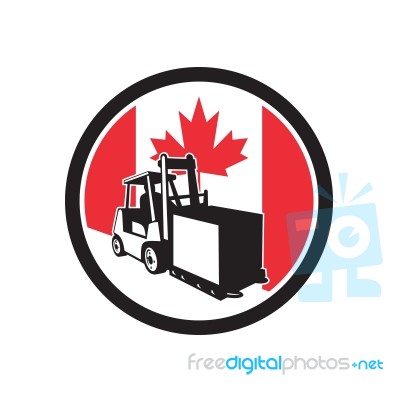 Canadian Logistics Canada Flag Icon Stock Image