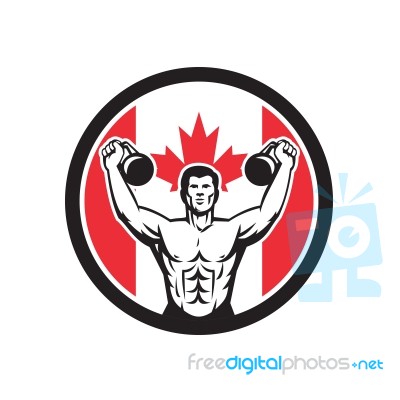 Canadian Physical Fitness Canada Flag Icon Stock Image