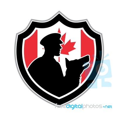 Canadian Police Canine Team Crest Stock Image