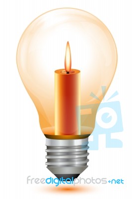 Candle Bulb Stock Image